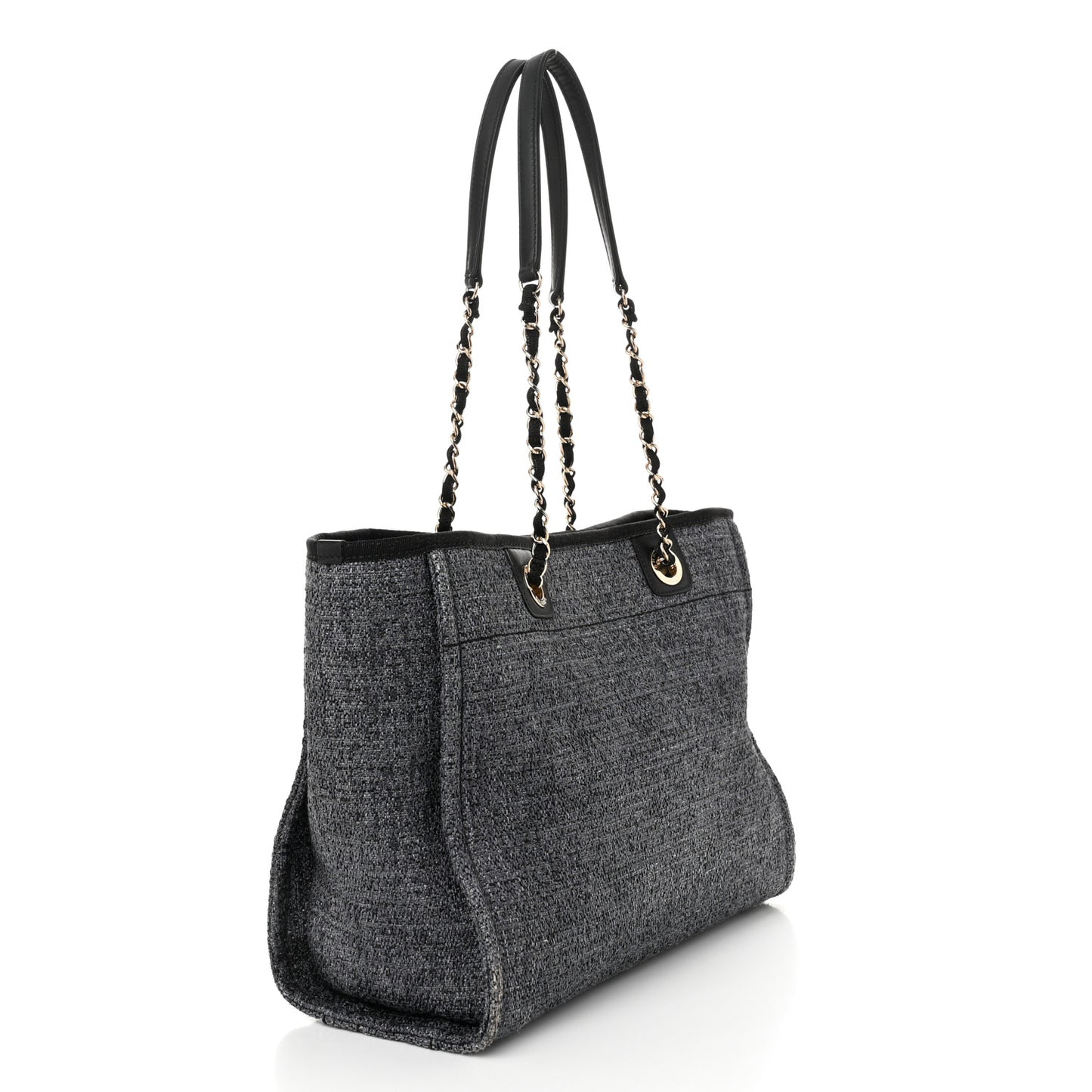 Lurex Boucle Small Deauville Tote Black