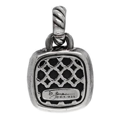 David Yurman Sterling Silver Diamond 11mm Albion Enhancer Pendant 3 of 4