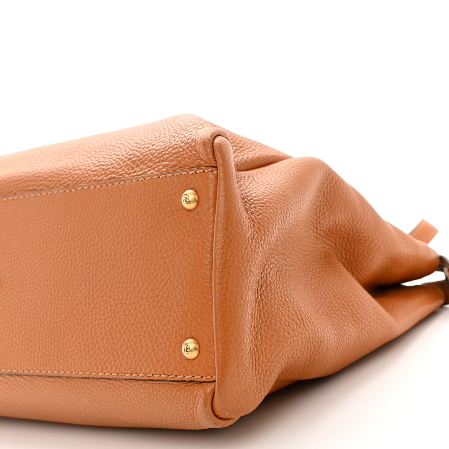 Cuoio Romano Selleria Bi-Color Large Peekaboo Iconic Satchel Mou Deserto