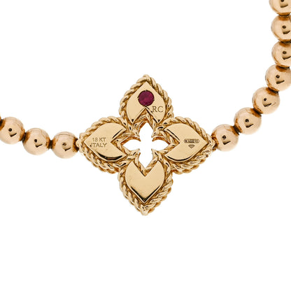 Roberto Coin 18K Yellow Gold Diamond Petite Venetian Small Station Stretch Bracelet 3 of 3