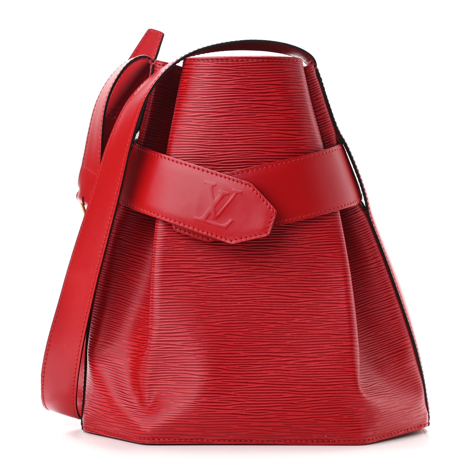 Louis Vuitton Epi Sac D'Epaule Castillan Red 1 of 11