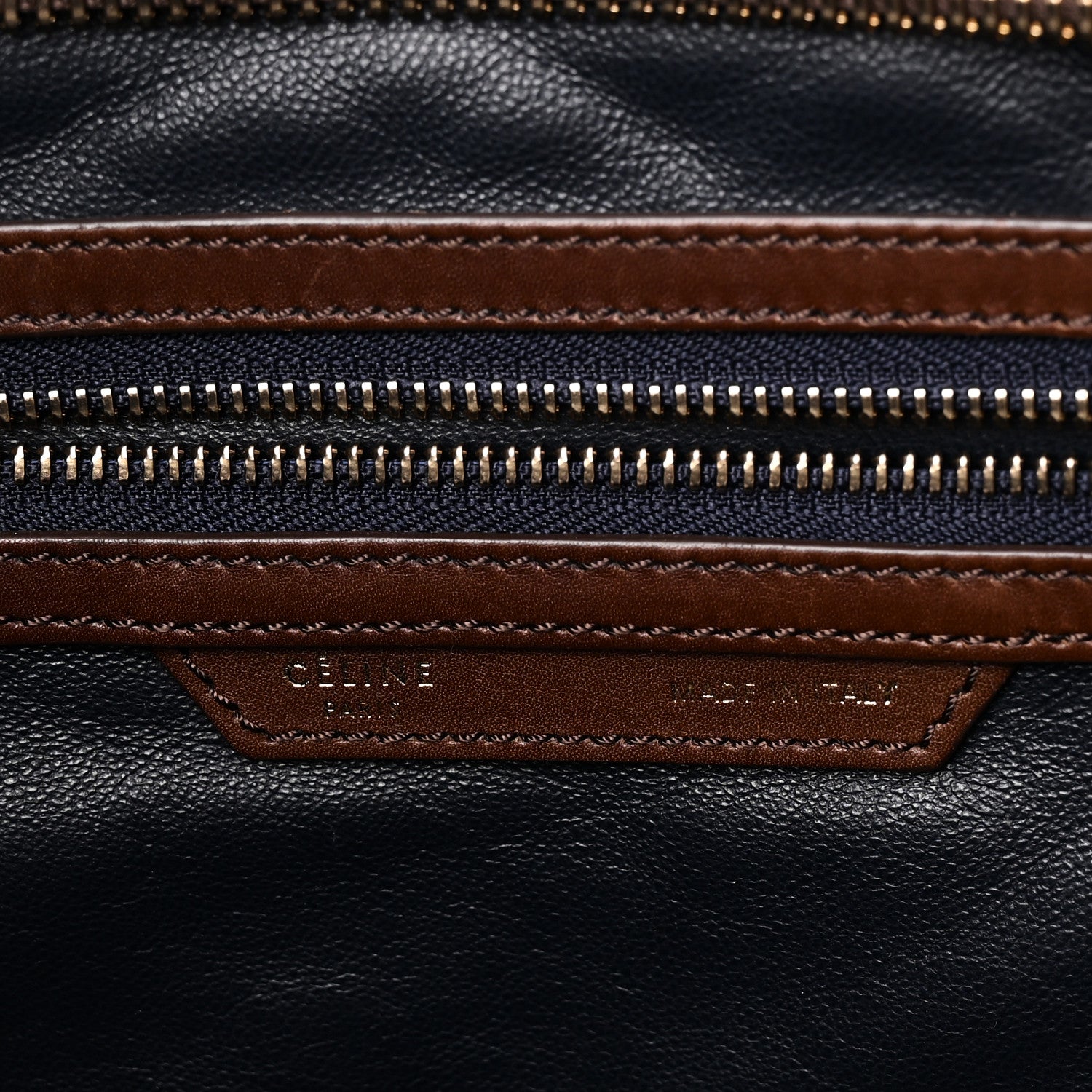 Celine Smooth Calfskin Mini Tri-Color Luggage Navy 6 of 9