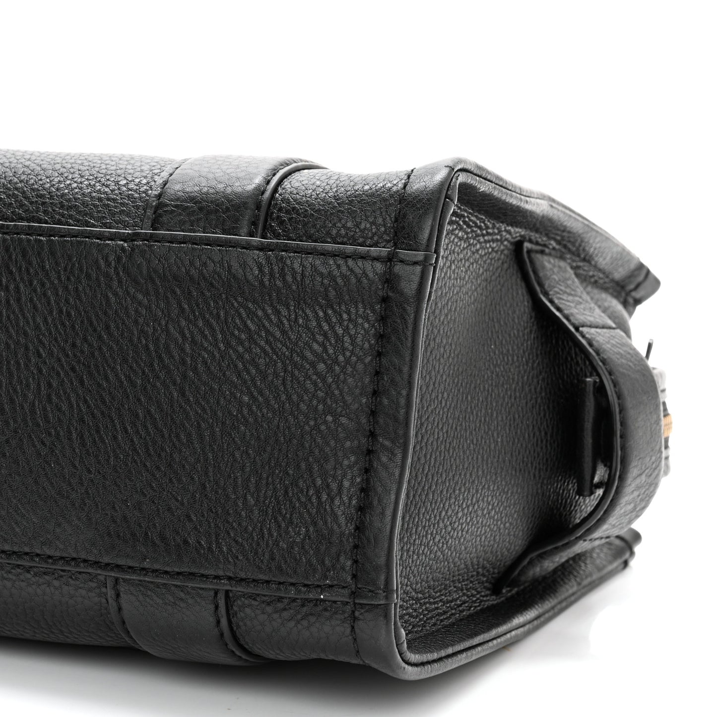 Grained Calfskin Small The Tote Bag Black