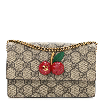 Gucci GG Supreme Monogram Mini Cherry Chain Bag 1 of 12