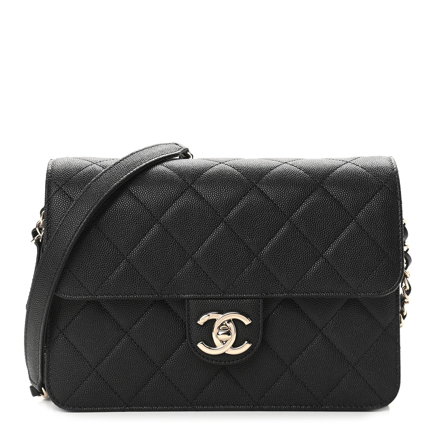 Chanel Caviar Quilted Large Like A Wallet Flap Black 1 of 8