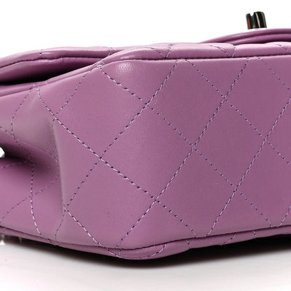 Chanel Lambskin Quilted Mini Rectangular Flap Purple 10 of 12