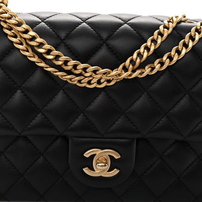 Chanel Lambskin Quilted Small Sweet Camellia Flap Black 8 of 11