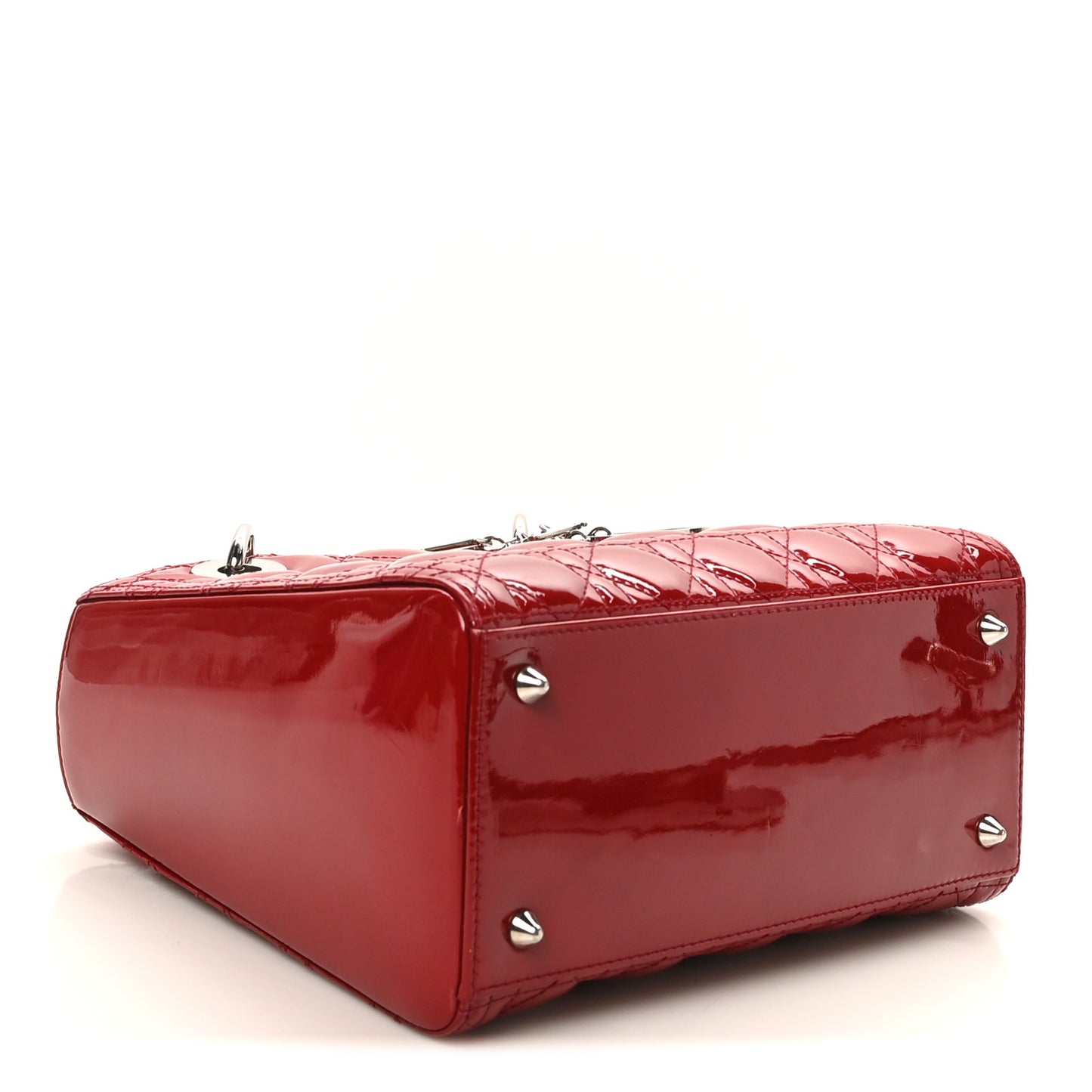 Patent Cannage Medium Lady Dior Red