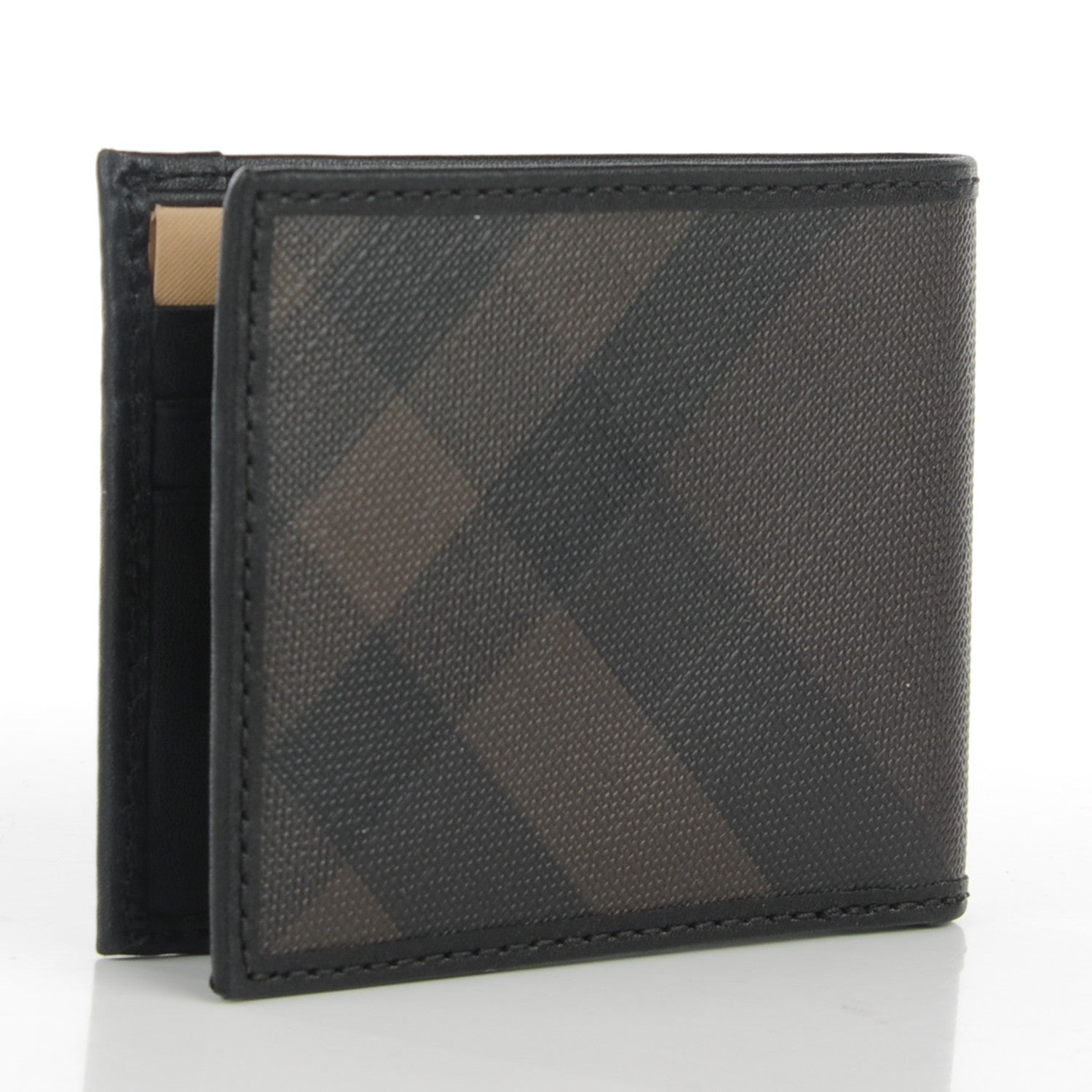 Burberry Smoked Check Hipfold Bi-Fold Wallet Charcoal 3 of 7