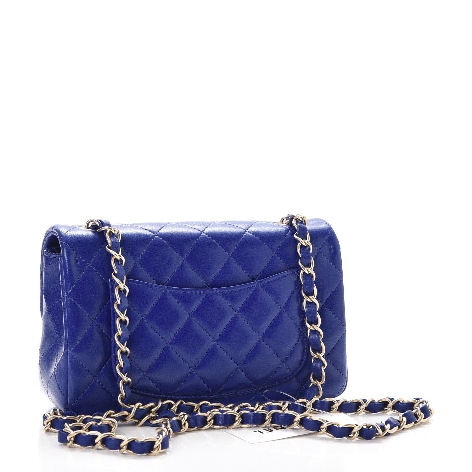 Chanel Lambskin Quilted Mini Rectangular Flap Dark Blue 3 of 8