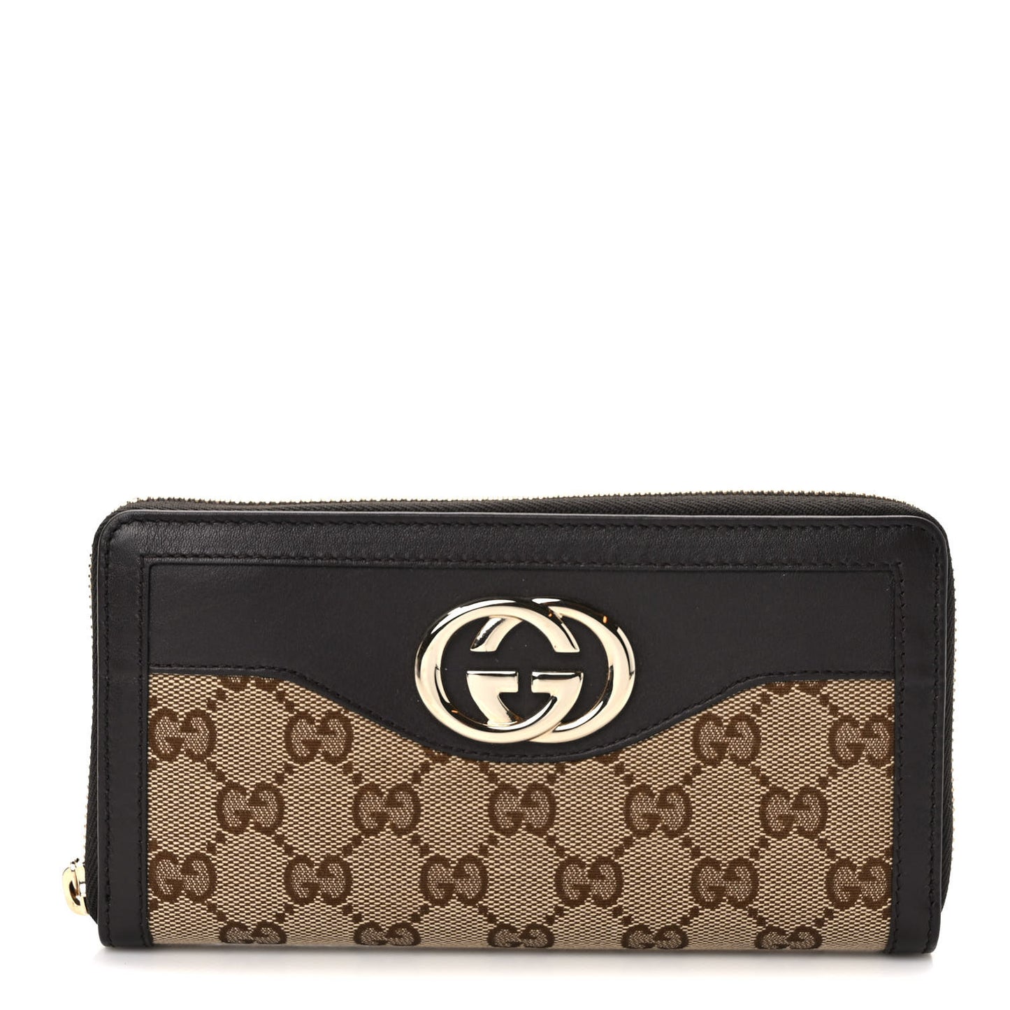Monogram Margaux Calfskin Sukey Zip Around Wallet Beige Ebony Cocoa