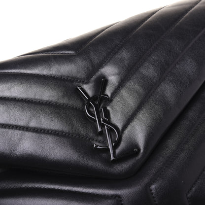 Saint Laurent Calfskin Y Quilted Monogram Medium Loulou Chain Satchel Black 16 of 21