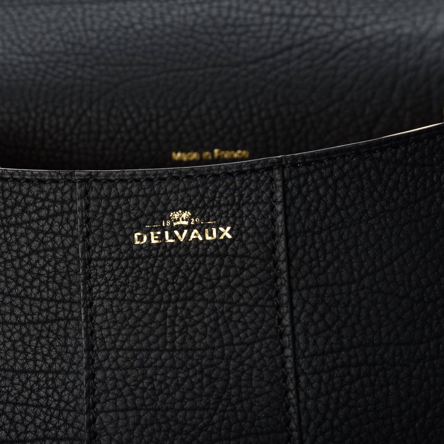 Grained Calfskin Mini Brillant Satchel Black