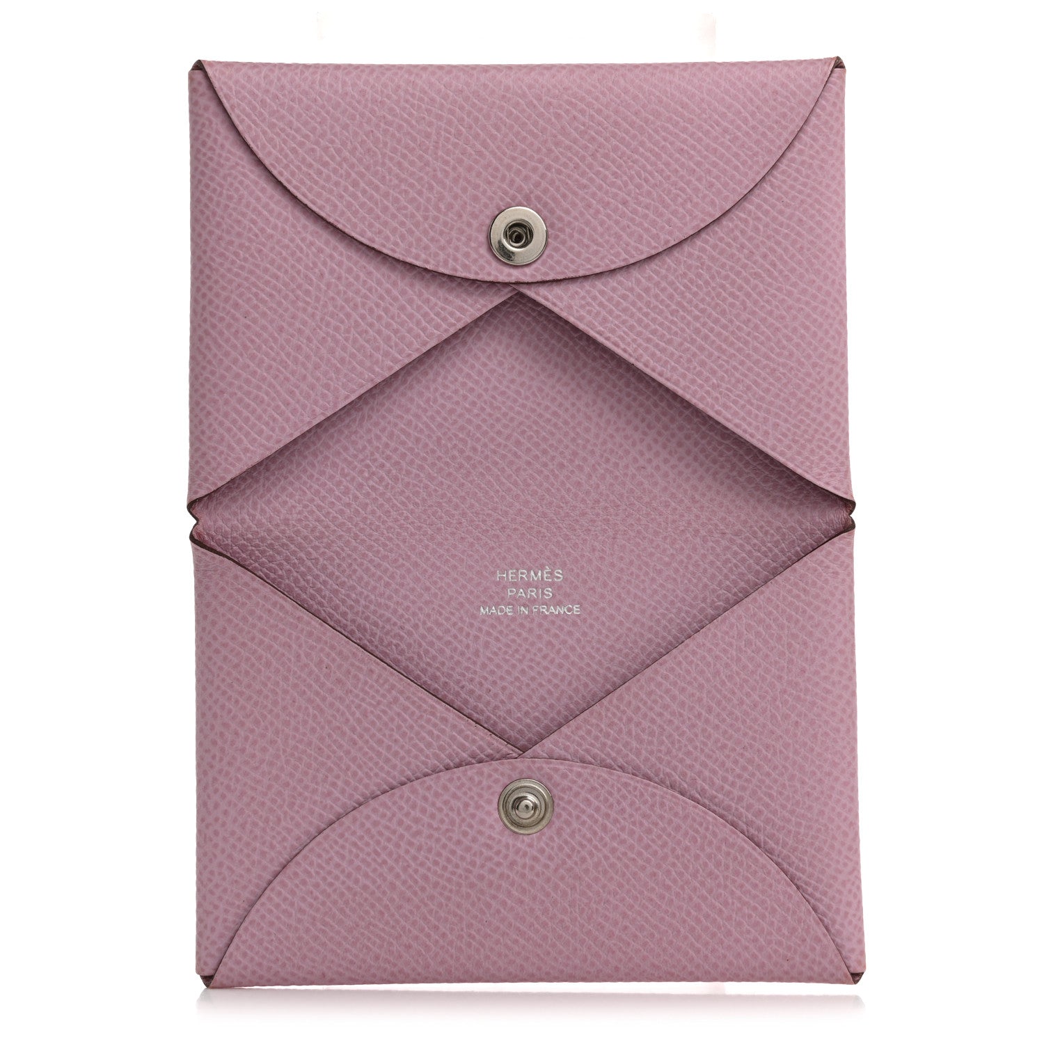 Hermes Epsom Calvi Card Case Mauve Sylvestre 5 of 11