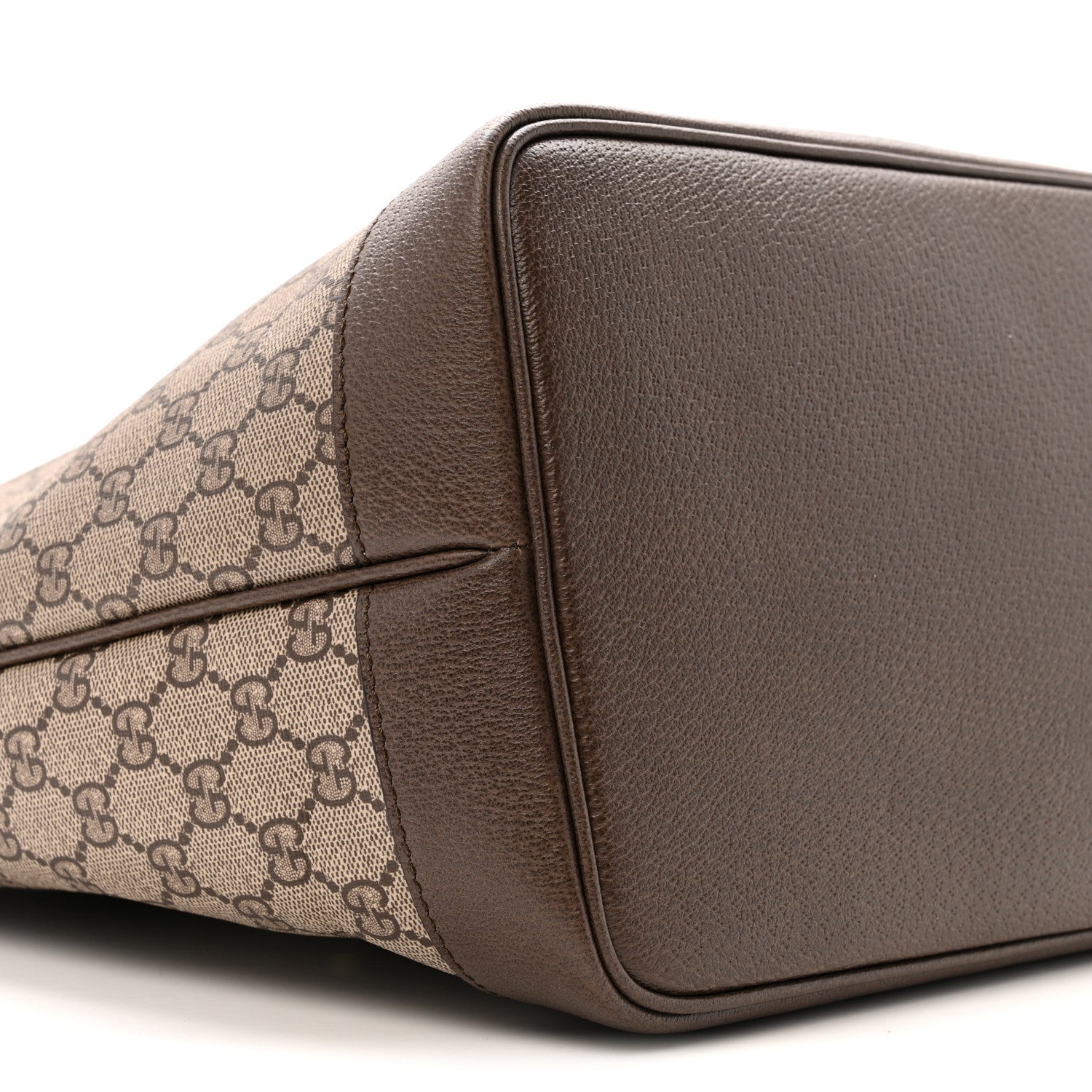 Gucci GG Supreme Monogram Textured Dollar Calfskin Web Large Ophidia Tote Beige Ebony New Acero 10 of 13