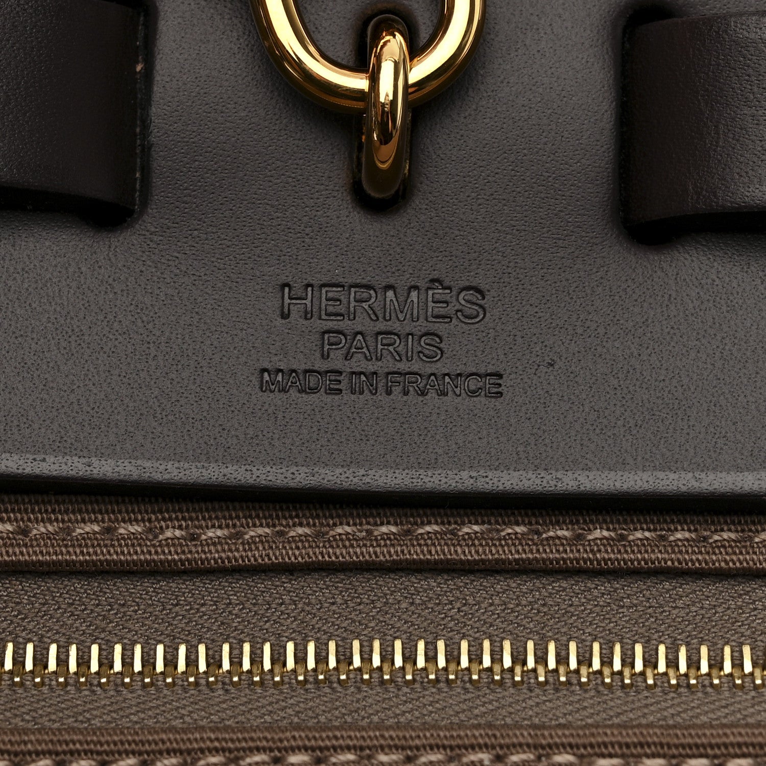 Hermes Toile Officier Vache Hunter Verso Herbag Zip Retourne PM 31 Dune Etoupe Ebene 7 of 12