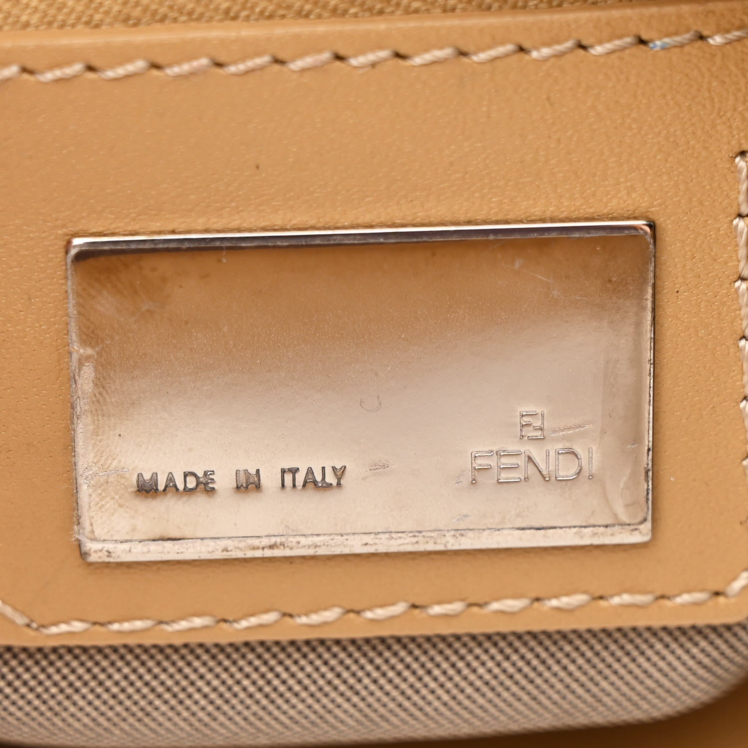 Fendi Denim Zucchino Vitello Hobo Blue 6 of 9