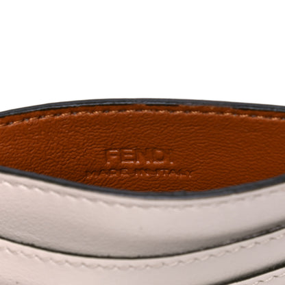 Fendi Vitello Soft Bi-Color FF 1974 Embossed Card Holder Camelia Saddler 4 of 4