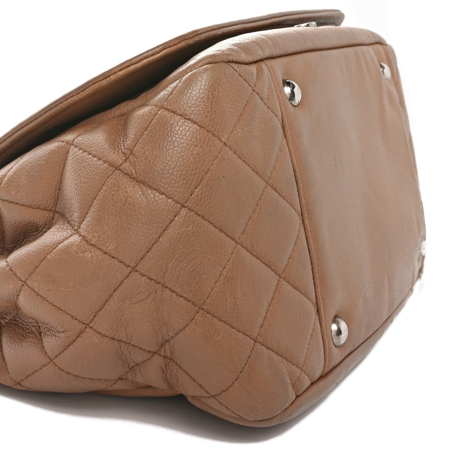 Chanel Caviar Timeless CC Accordion Flap Beige 9 of 11