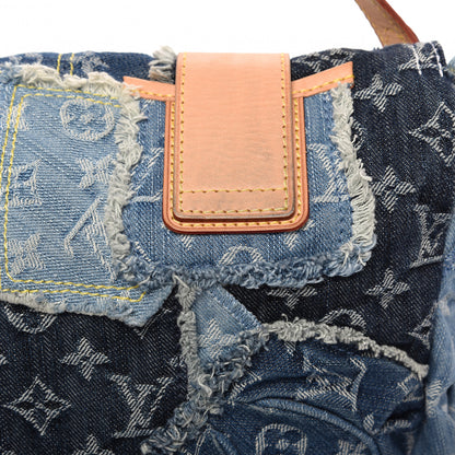 Louis Vuitton Denim Patchwork Posty Messenger Bag Blue 11 of 12