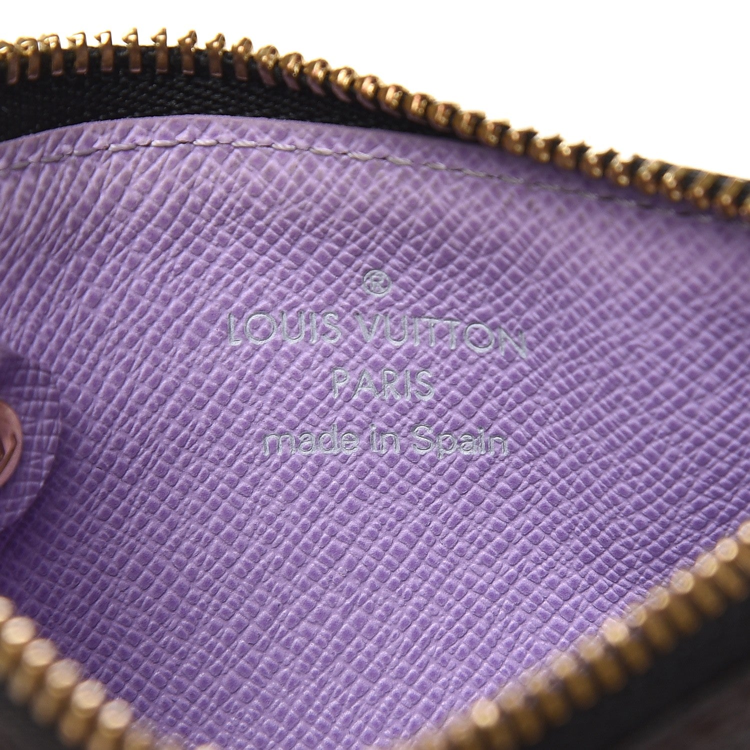 Louis Vuitton Monogram Multicolor Key Pouch Black Violet 6 of 7
