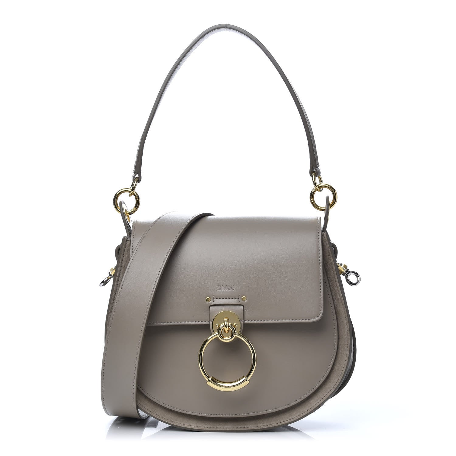 Chloe Calfskin Large Tess Bag Motty Grey 1 of 10