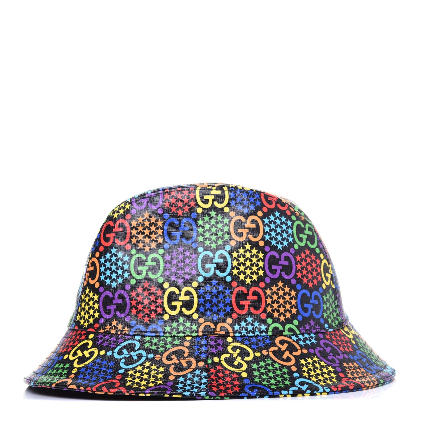 GG Supreme Monogram Psychedelic Fedora Hat L Black Multicolor