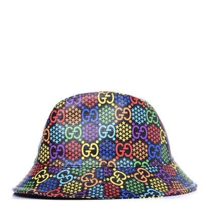 Gucci GG Supreme Monogram Psychedelic Fedora Hat L Black Multicolor 2 of 6