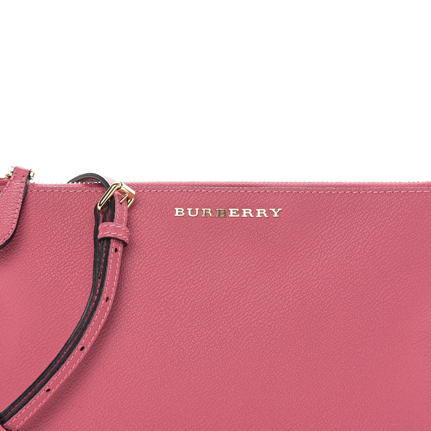 Burberry Soft Grain Calfskin Peyton Crossbody Clutch Bag Pink Azalea 6 of 6