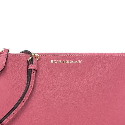 Burberry Soft Grain Calfskin Peyton Crossbody Clutch Bag Pink Azalea 6 of 6