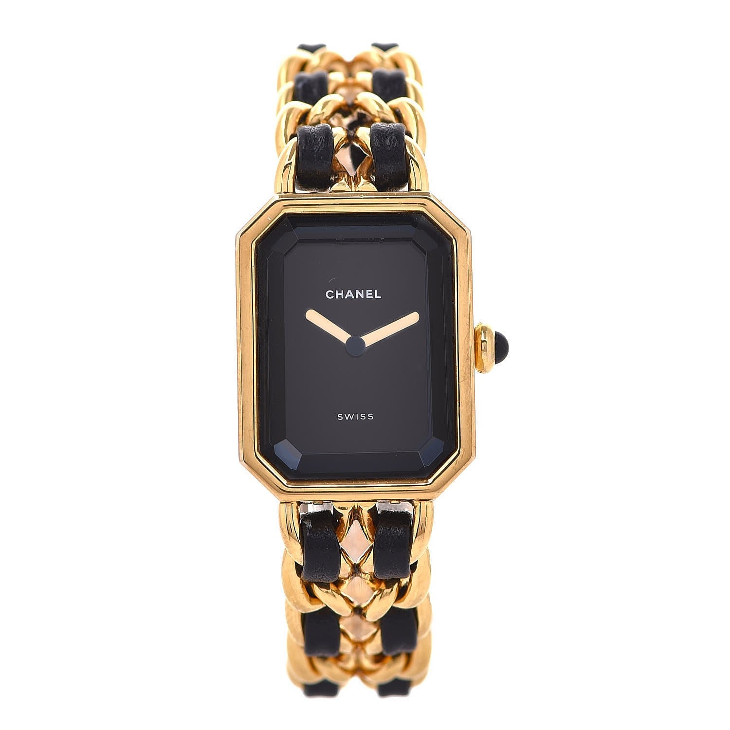 Chanel Stainless Steel Lambskin 20mm Chain Premiere Quartz Watch Gold S 1 of 7