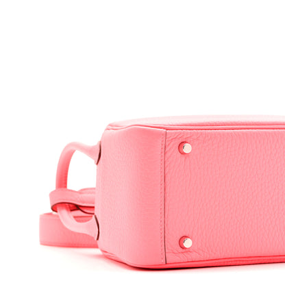 Hermes Taurillon Clemence Mini Lindy 20 Rose Azalee 8 of 10