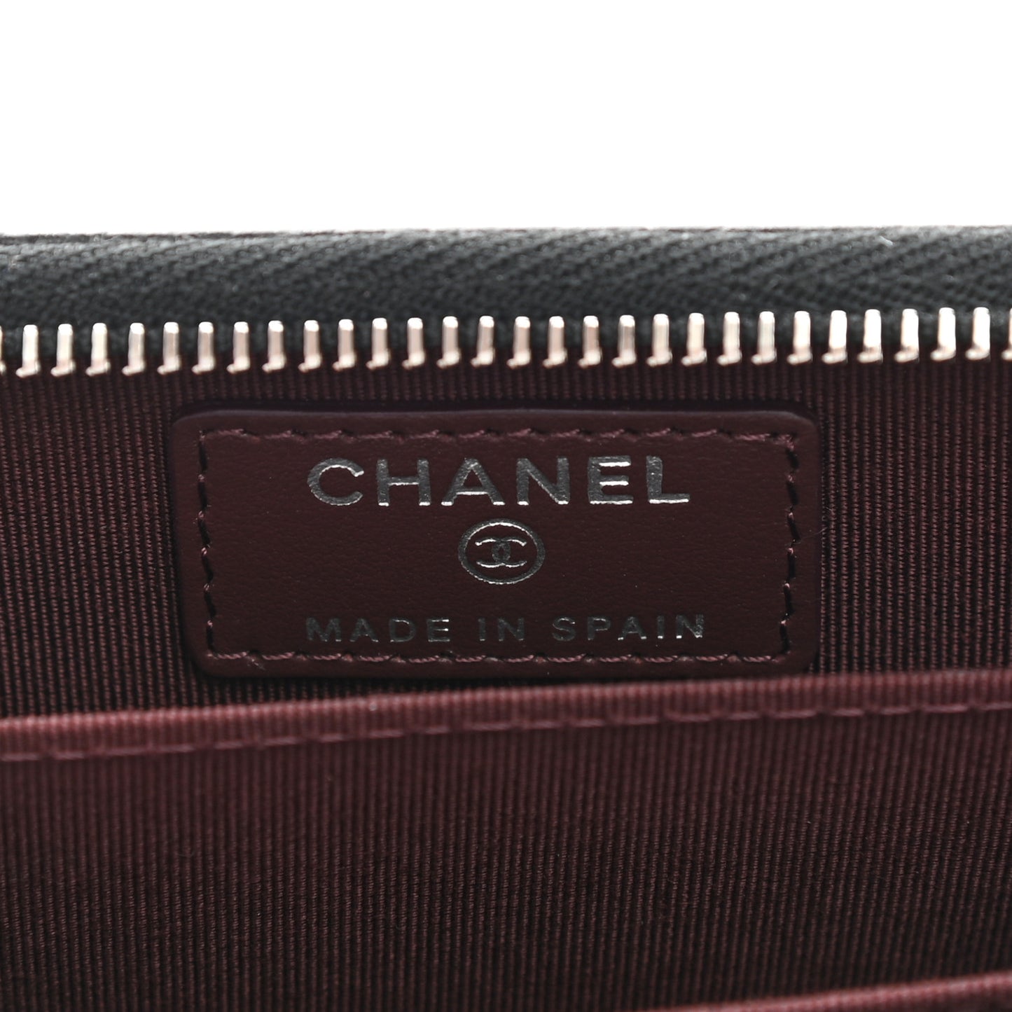 Caviar Quilted Classic Zipped Coin Purse Black