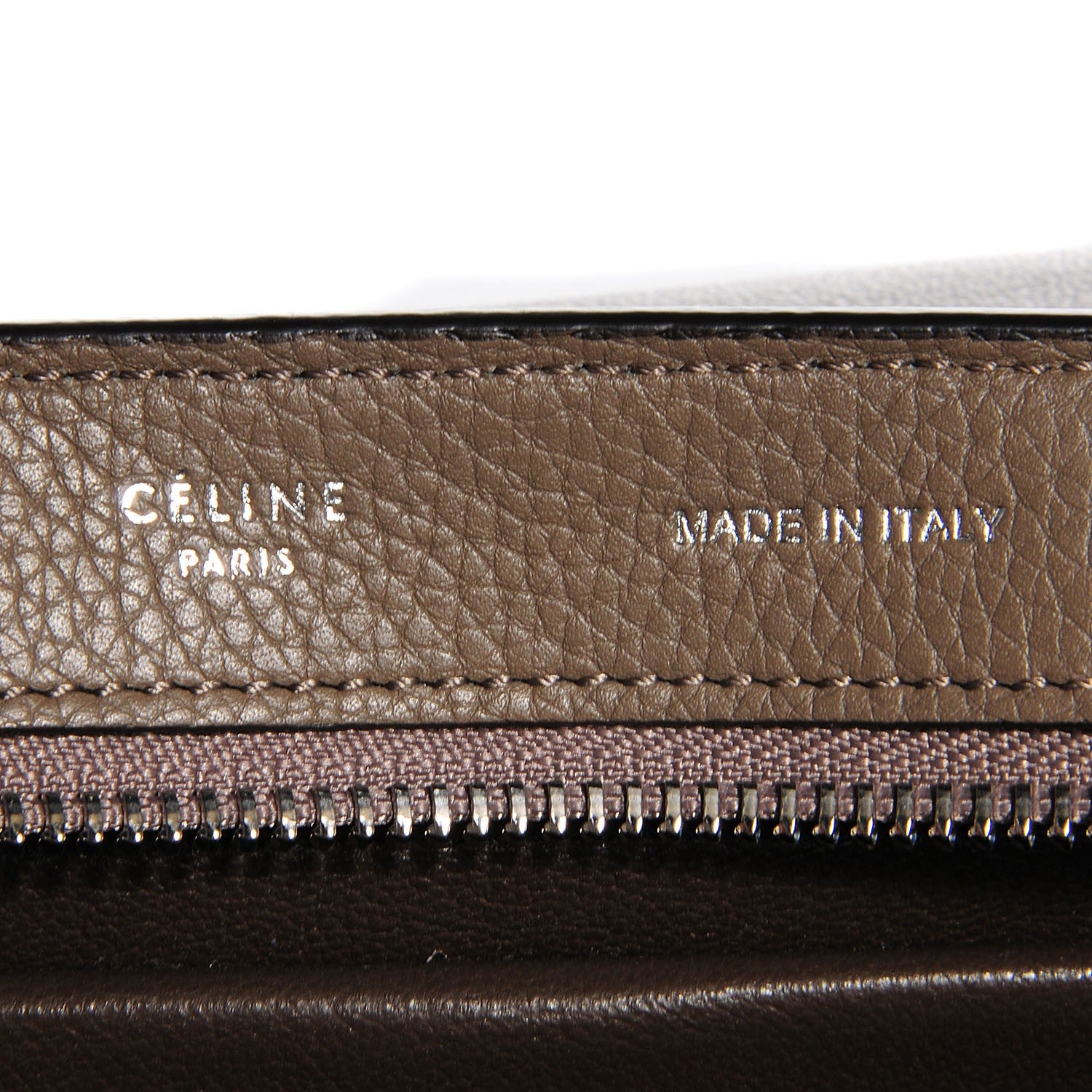 Celine Drummed Calfskin Suede Small Trapeze Dune 7 of 9