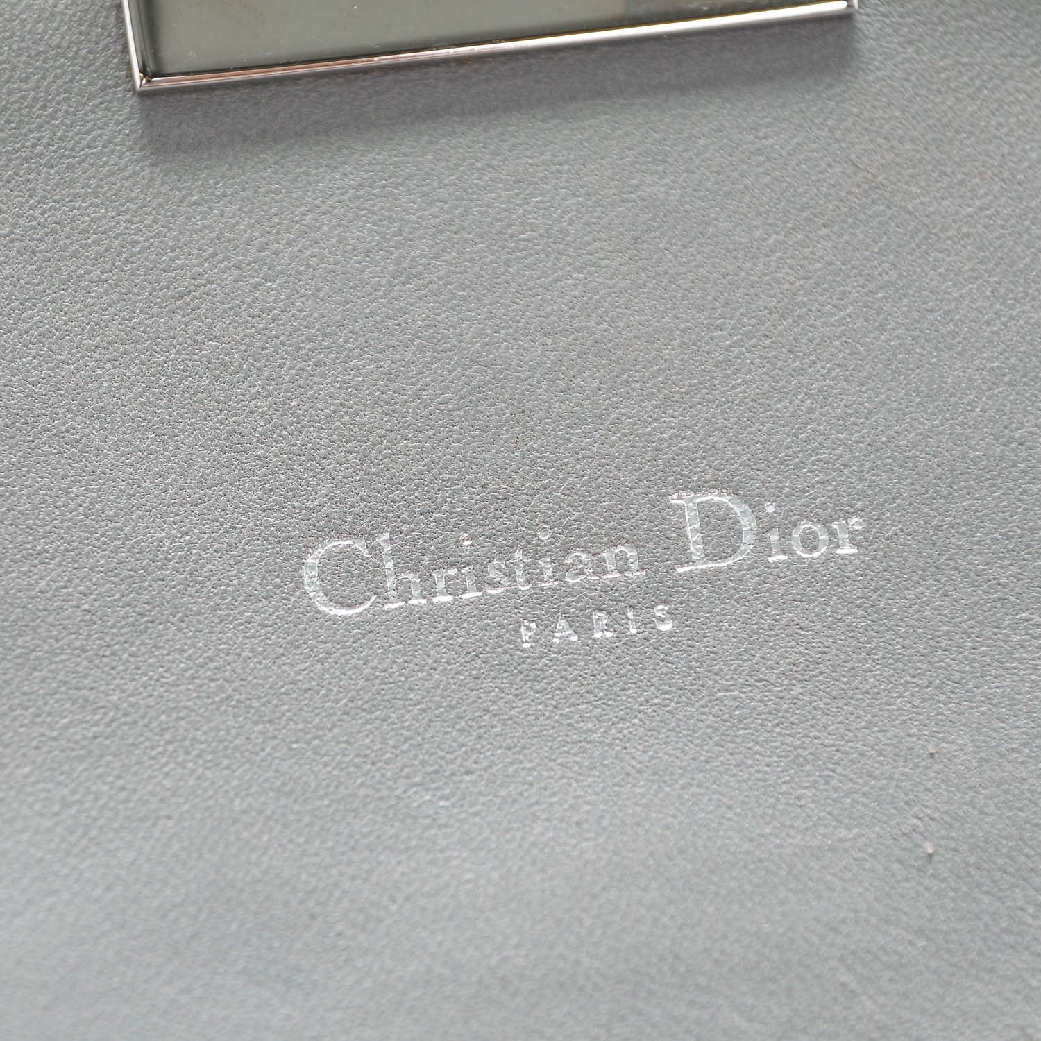 Christian Dior Lambskin Cannage Miss Dior Promenade Pouch Grey 8 of 8