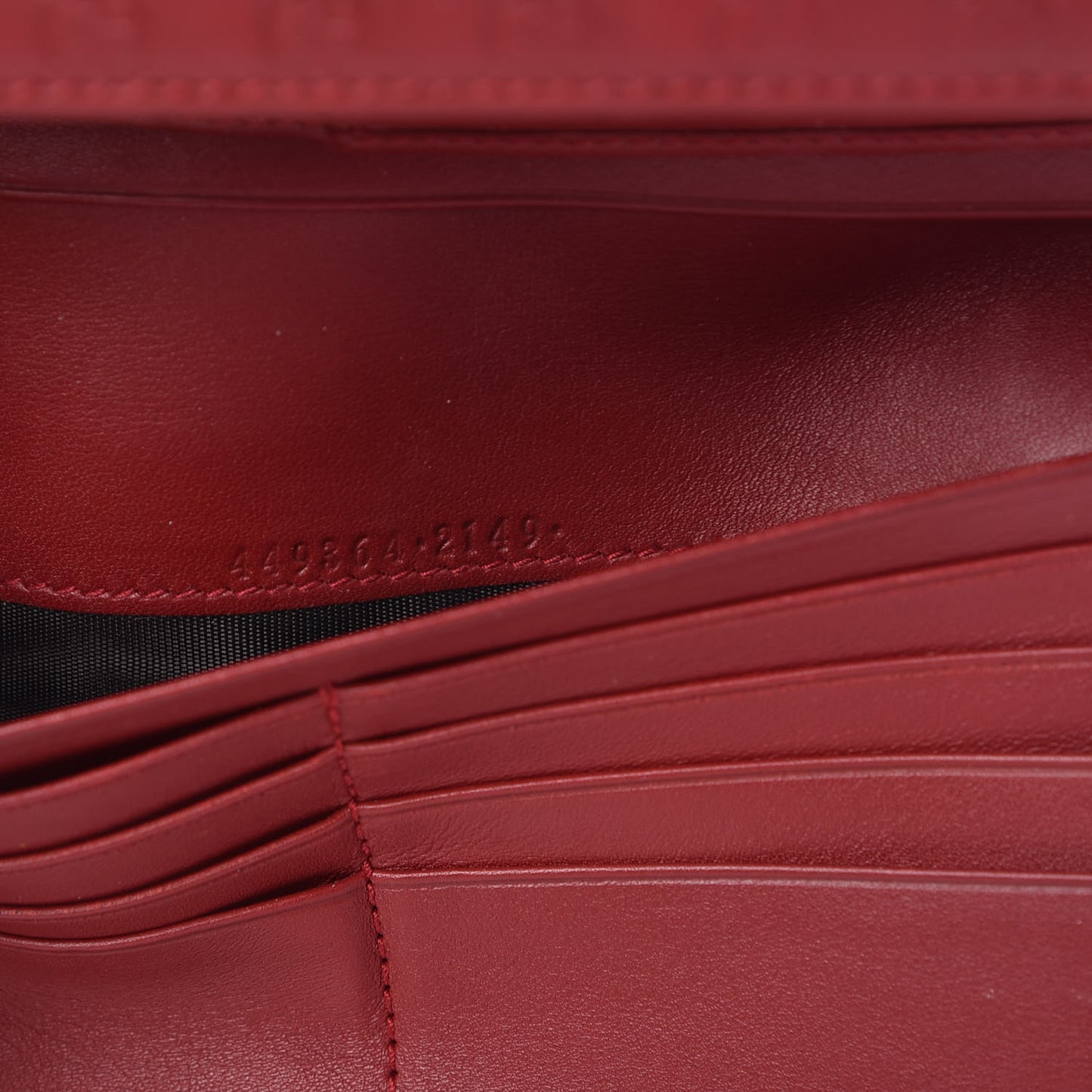 Soft Microguccissima Continental Zip Wallet Red