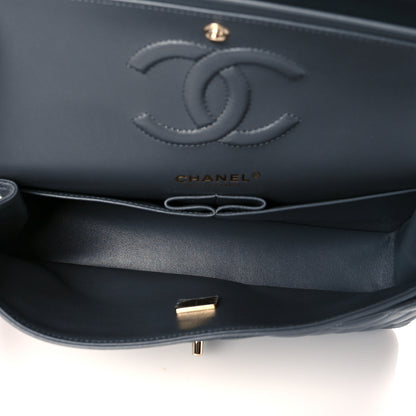Chanel Lambskin Quilted Medium Double Flap Dark Grey 4 of 10