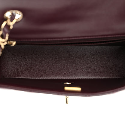 Chanel Lambskin Quilted Mini Rectangular Flap Burgundy 4 of 10