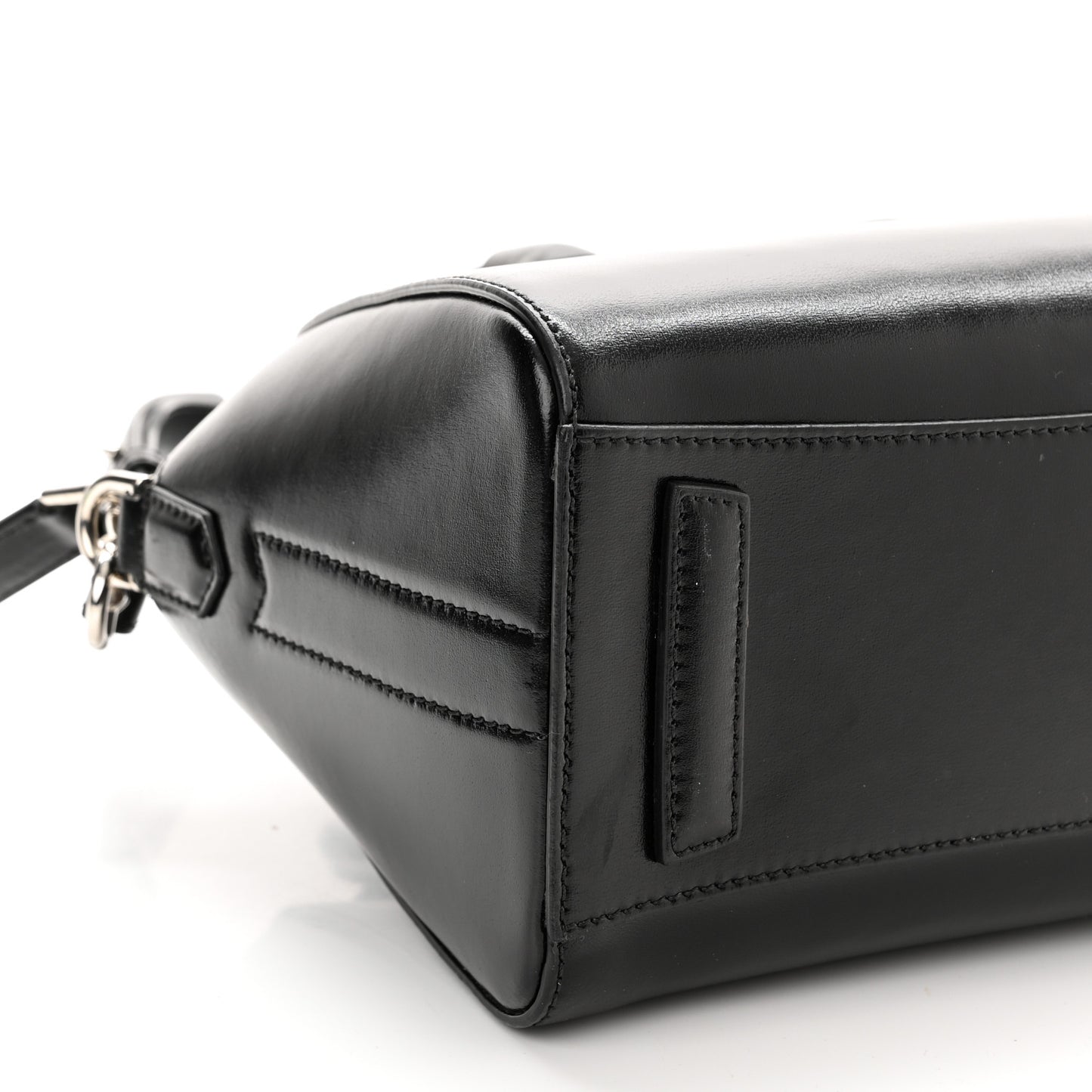 Shiny Lord Calfskin Mini Antigona Black