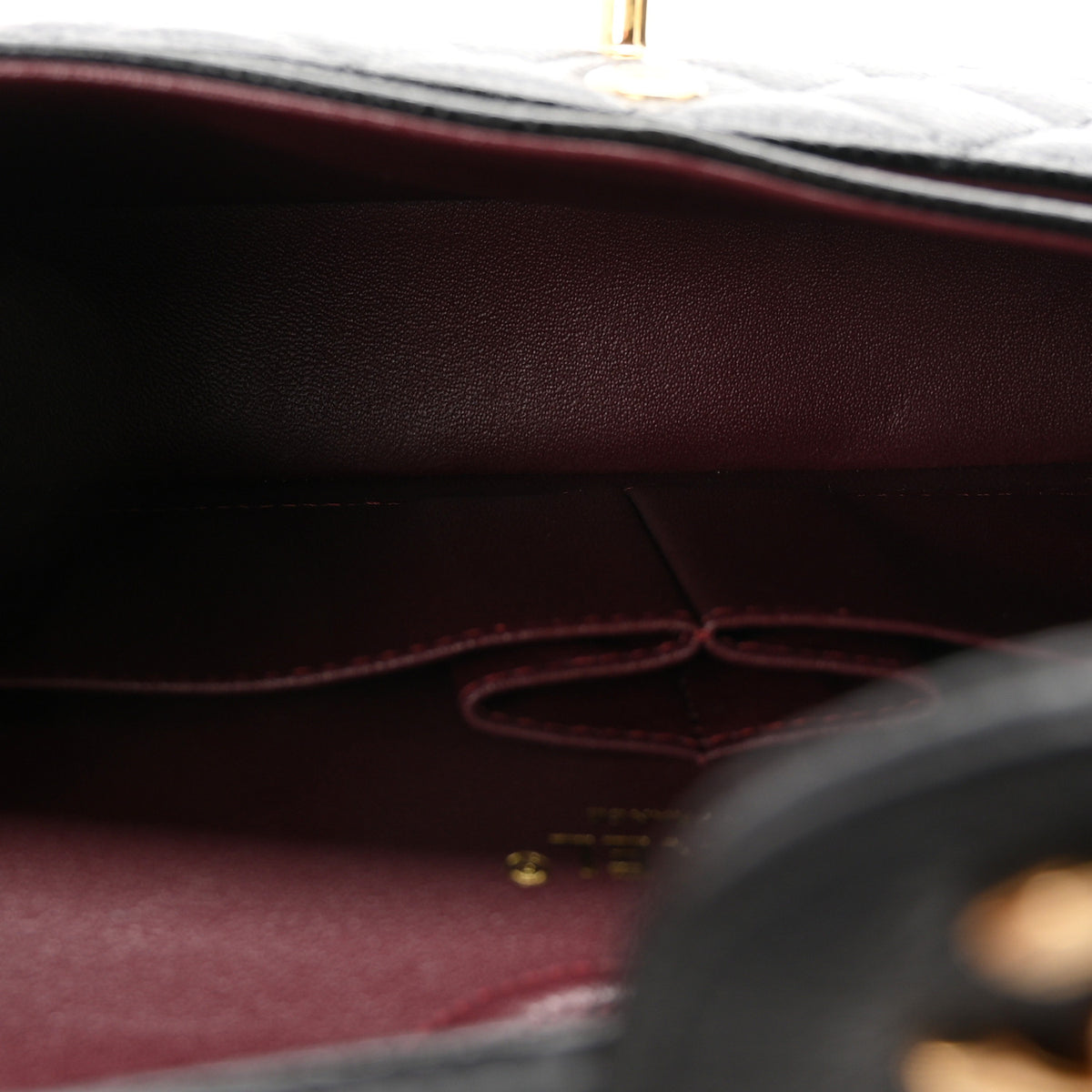 Caviar Quilted Small Double Flap Black