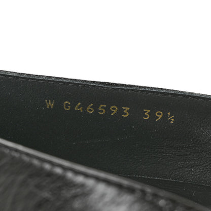 Chanel Crumpled Shiny Lambskin Mary Jane Flats 39.5 Black White 9 of 10