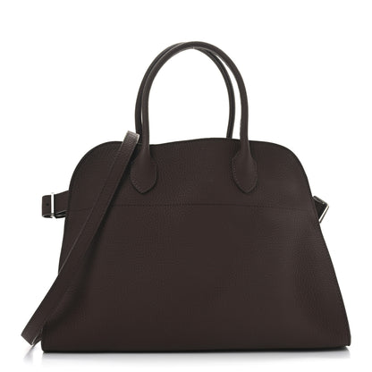 The Row Matte Grained Calfskin Soft Margaux 12 Dark Mocha 1 of 9