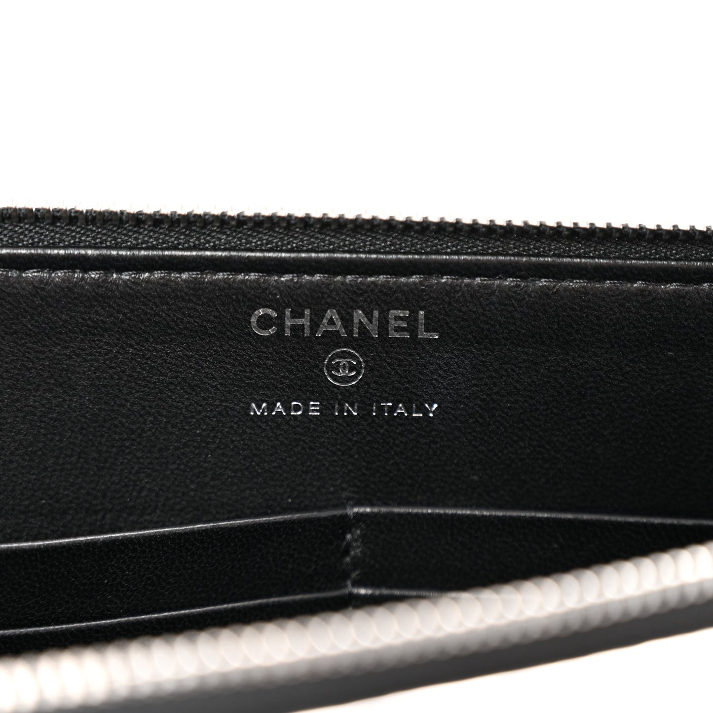 Metallic Lambskin Wave Clutch Black Silver