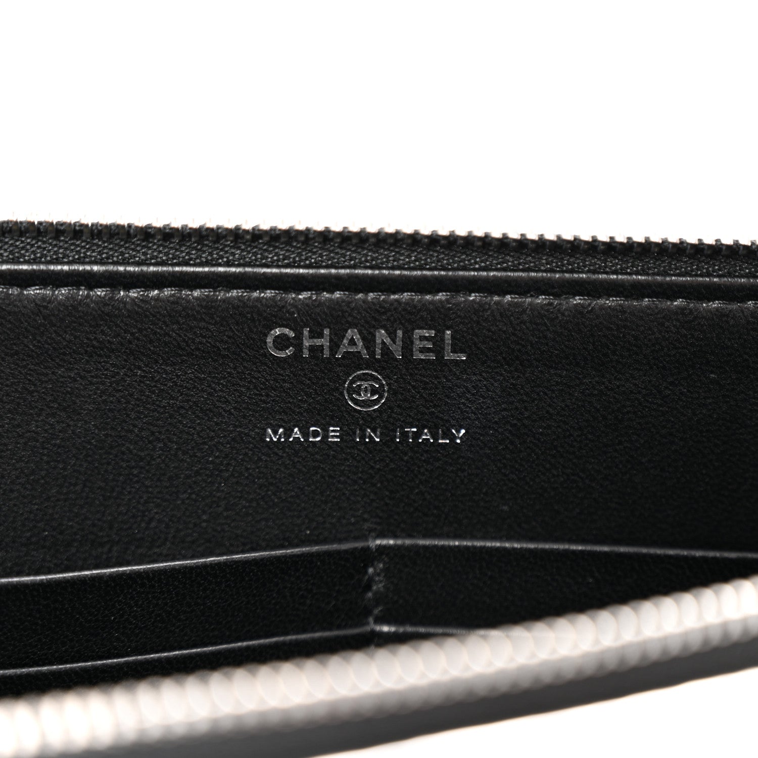 Chanel Metallic Lambskin Wave Clutch Black Silver 6 of 11