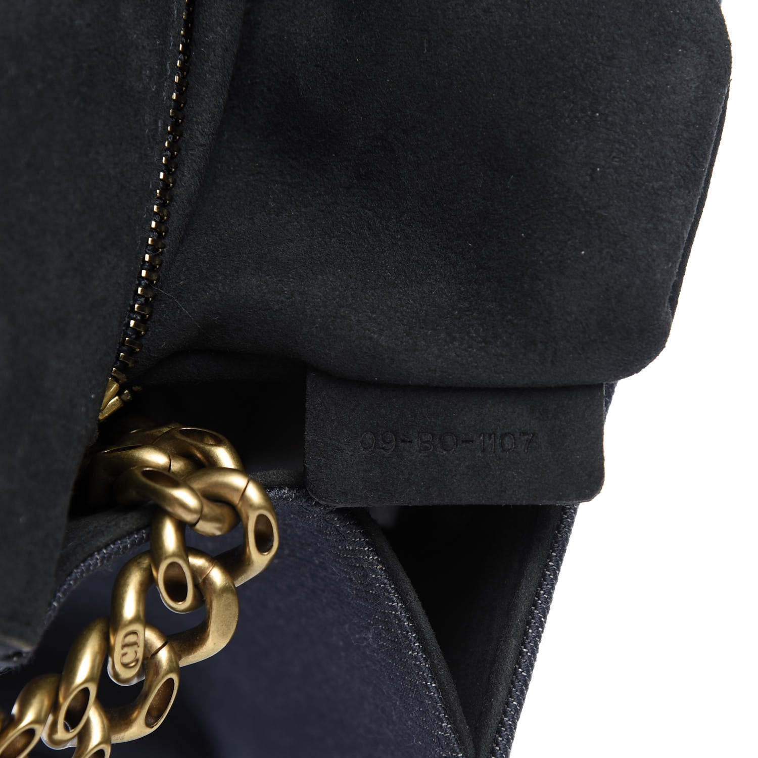 Christian Dior Denim Studded Medium Diorama Flap Bag Blue 8 of 9