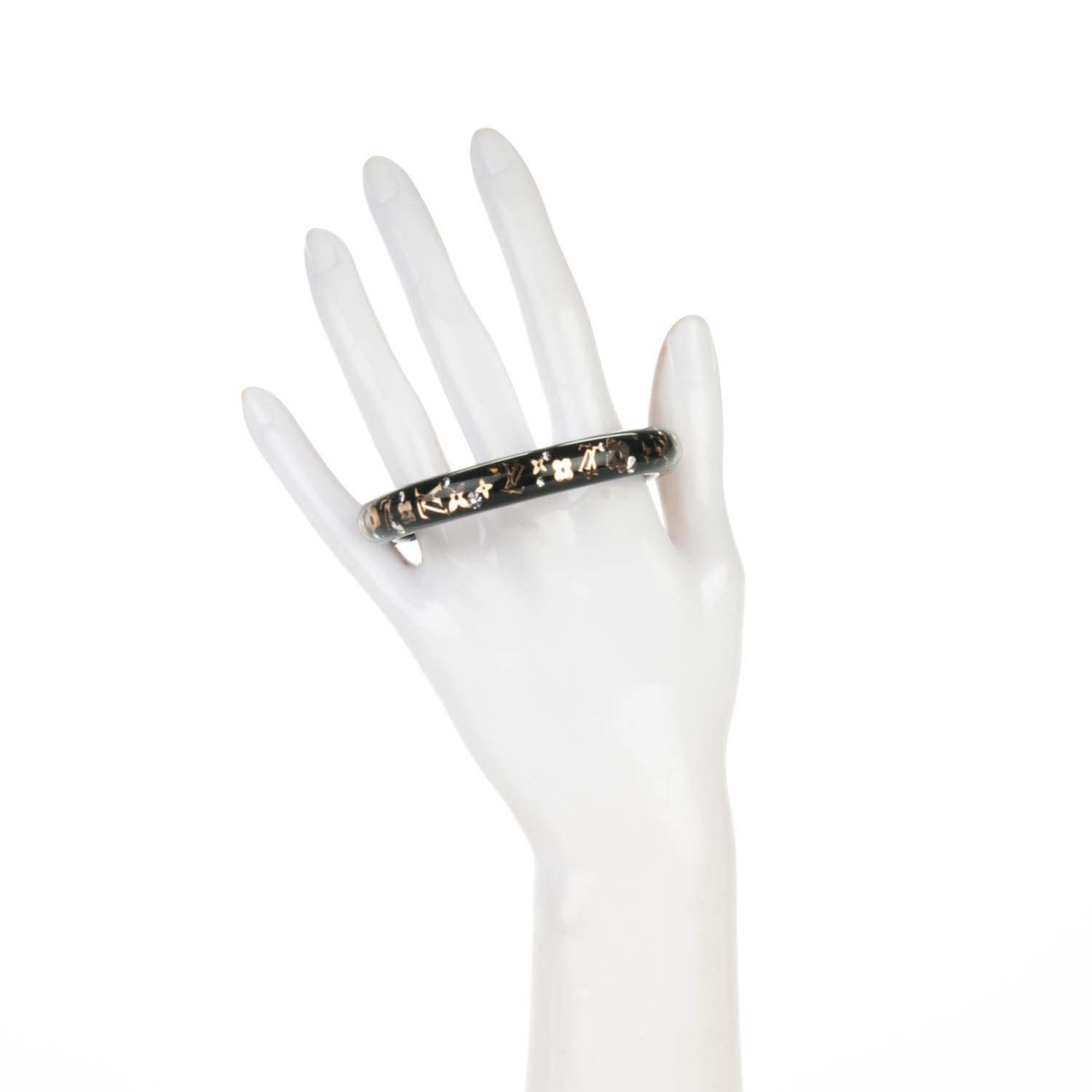 Louis Vuitton Resin Swarovski Small Inclusion Bracelet PM Black 2 of 4