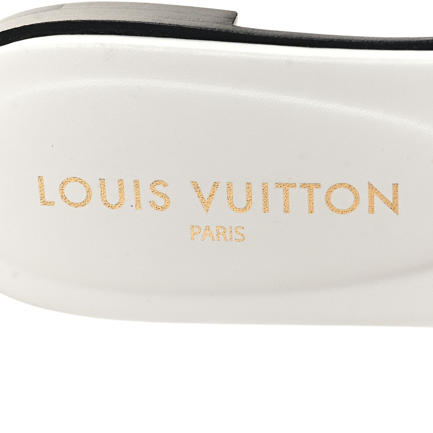 Calfskin LV Isola Flat Sandals 40 White