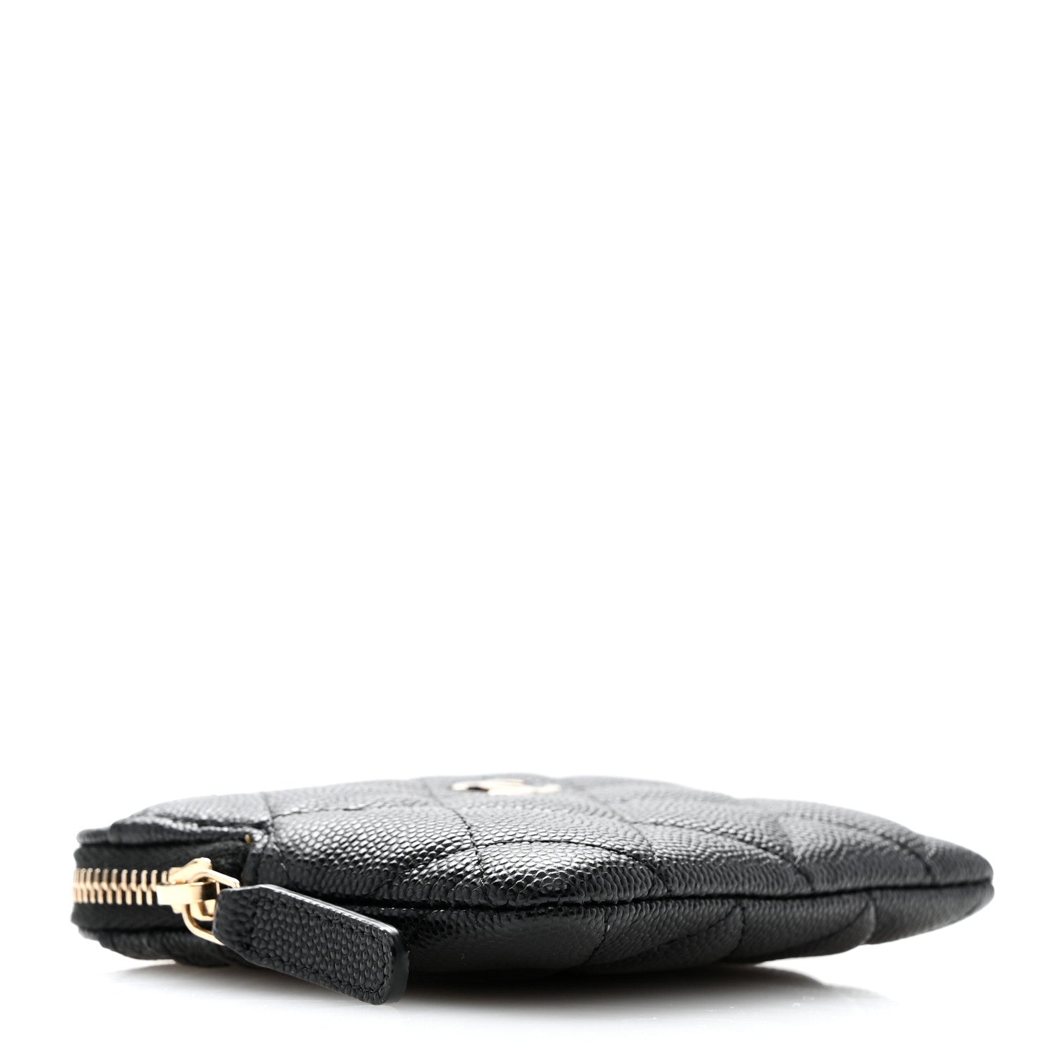 Chanel Caviar Quilted Zip Card Holder Wallet Black 4 of 8