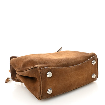 Balenciaga Waxed Suede Mini Rodeo Top Handle Handbag Camel 4 of 11