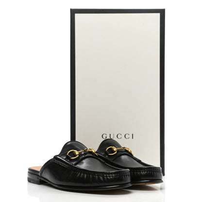 Gucci Goatskin Mens Horsebit Slippers 5.5 Black 11 of 11